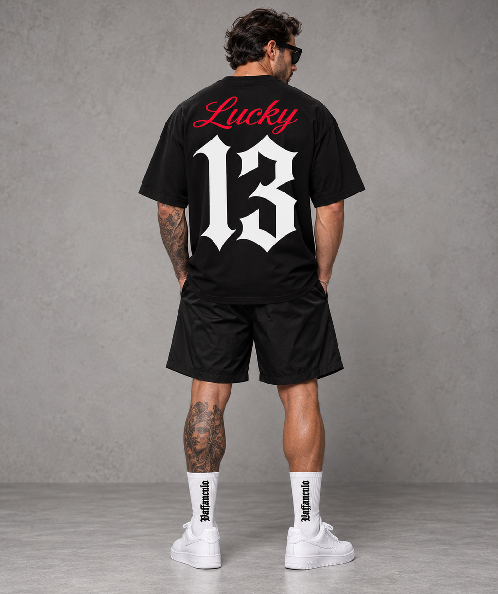 Lucky 13 Oversized Tee - Black