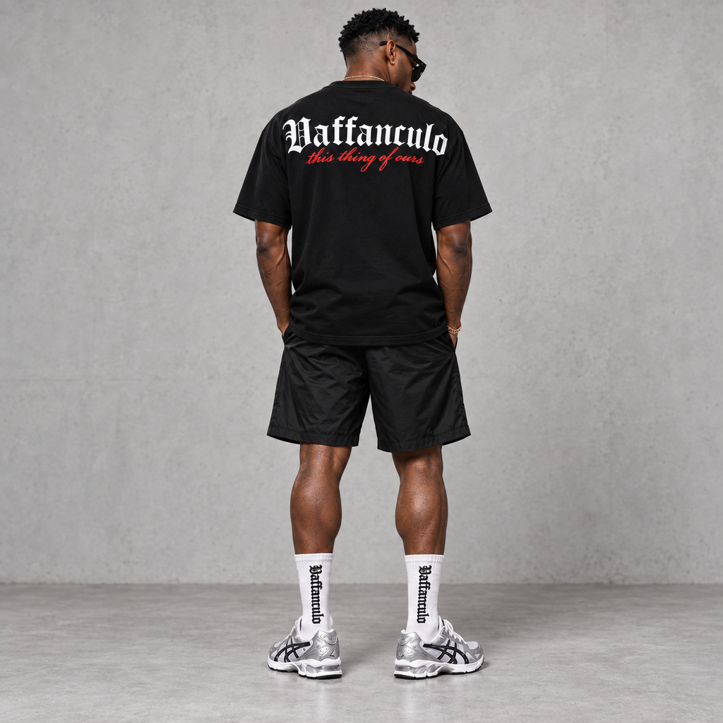 Vaffanculo Oversized Tee - Black