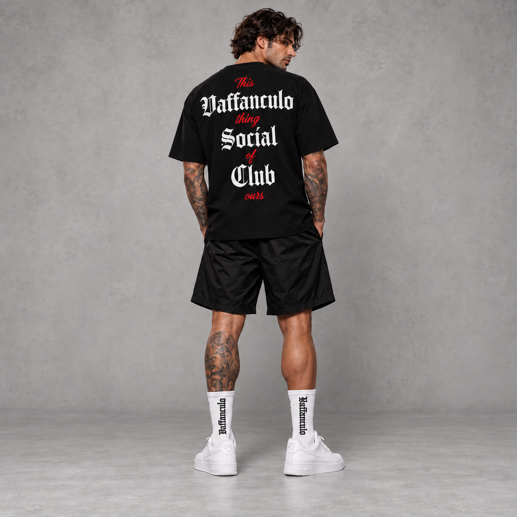 Social Club Oversized Tee - Black